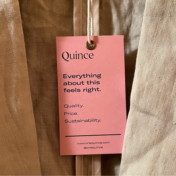 NWT Quince 100% European Linen Blazer in Driftwood - Picture 7 of 13